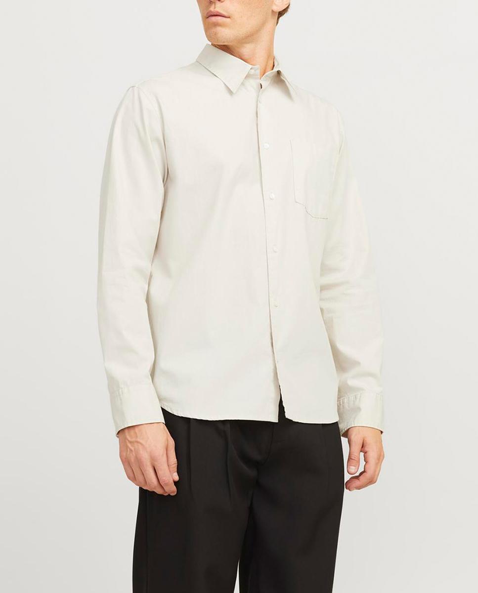 Imagen 0 de Camisa de mangas largas con cierre con botones y bolsillo delantero de hombre