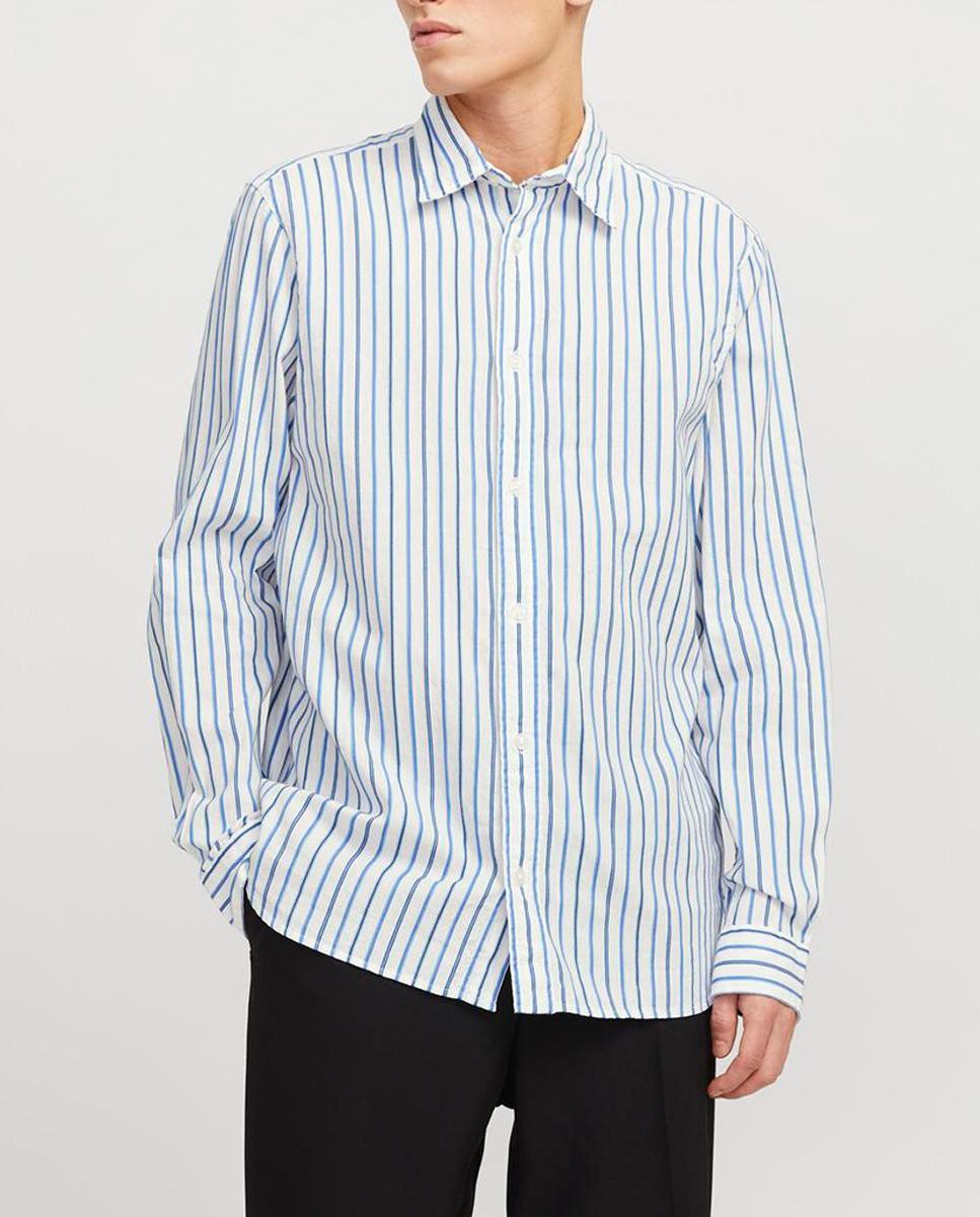 Imagen 0 de Camisa de mangas largas de rayas de hombre
