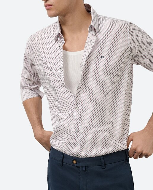Imagen 0 de Camisa sport de hombre regular fit estampado geométrico