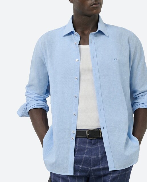 Imagen 0 de Camisa sport de hombre slim fit pata de gallo