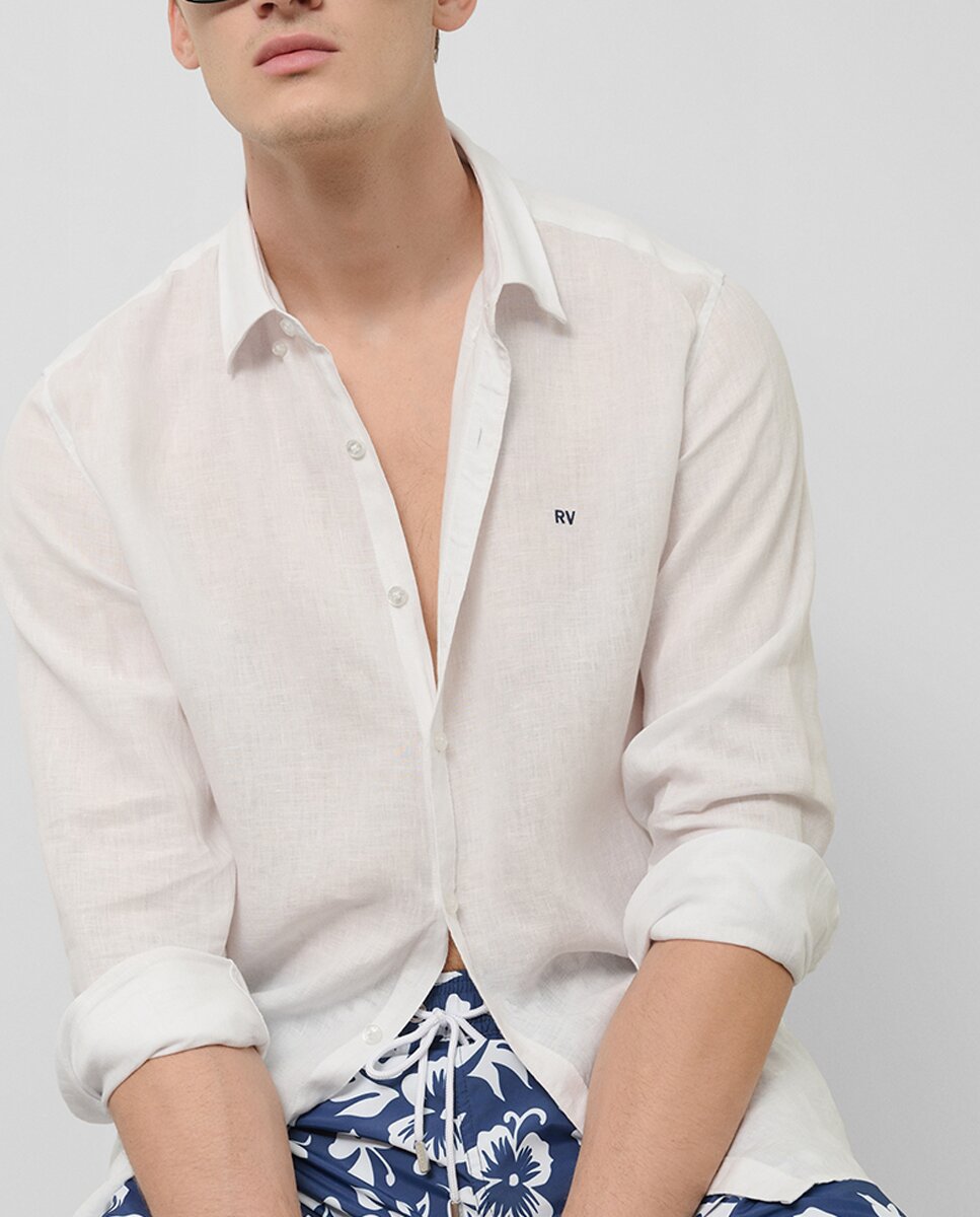 Imagen 0 de Camisa sport de lino de hombre regular fit