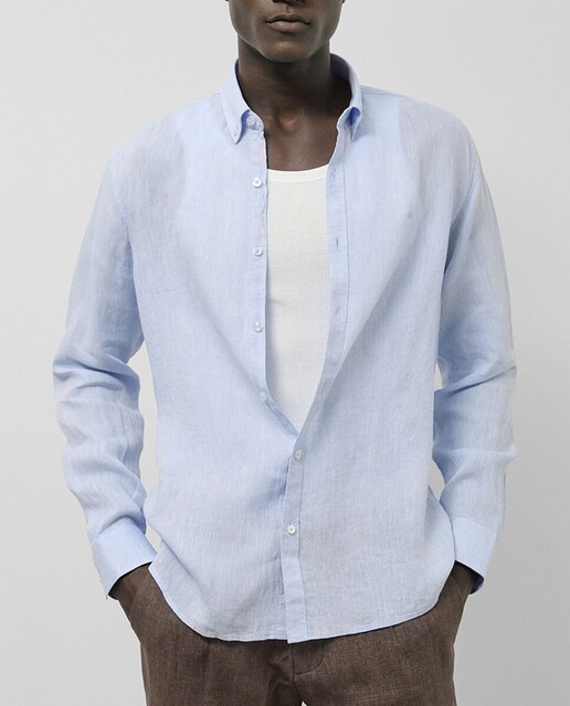 Imagen 0 de Camisa sport de lino de hombre regular fit