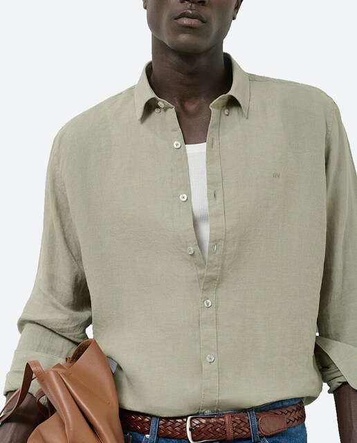 Imagen 0 de Camisa sport de lino de hombre regular fit