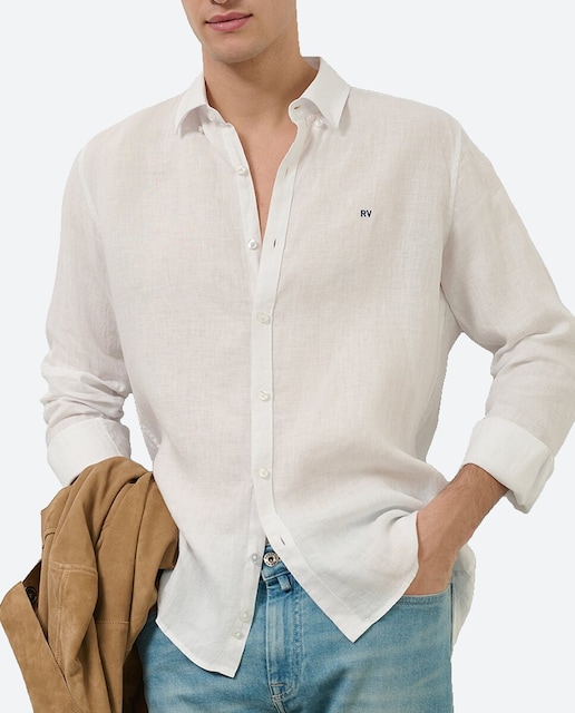 Imagen 0 de Camisa sport de lino de hombre slim fit