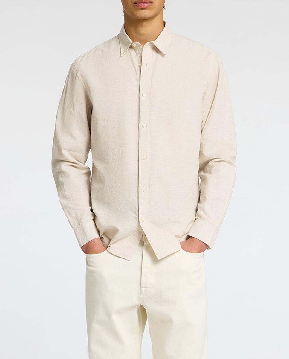 Imagen 0 de Camisa de hombre con algodón orgánico slim lisa