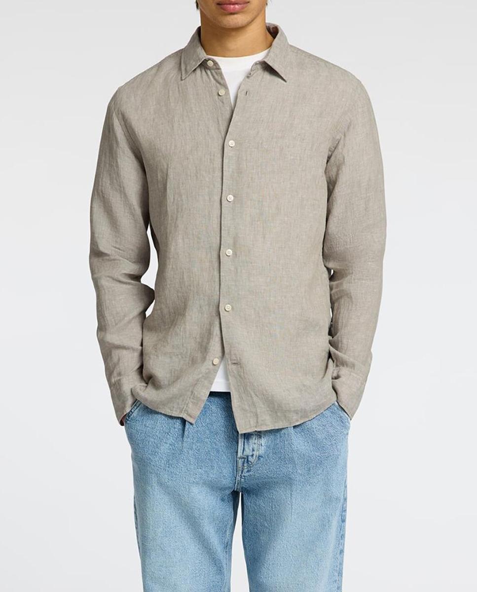 Imagen 0 de Camisa de hombre manga larga 100% lino