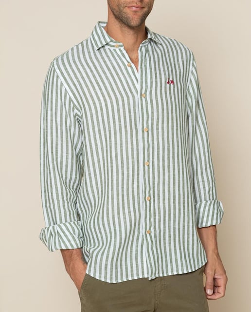 Imagen 0 de Camisa de hombre raya lino