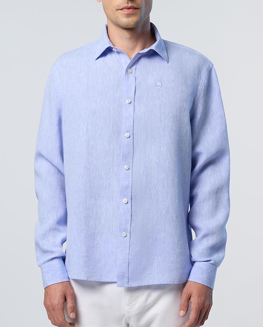 Imagen 0 de Camisa de hombre en lino con cuello abierto