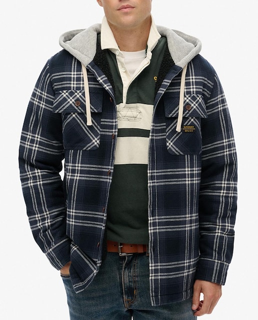 Imagen 0 de Camisa de hombre de cuadros con capucha Surplus