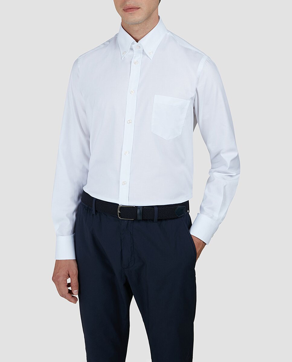 Imagen 0 de Camisa de hombre manga larga botón punta cuello, tallas grandes
