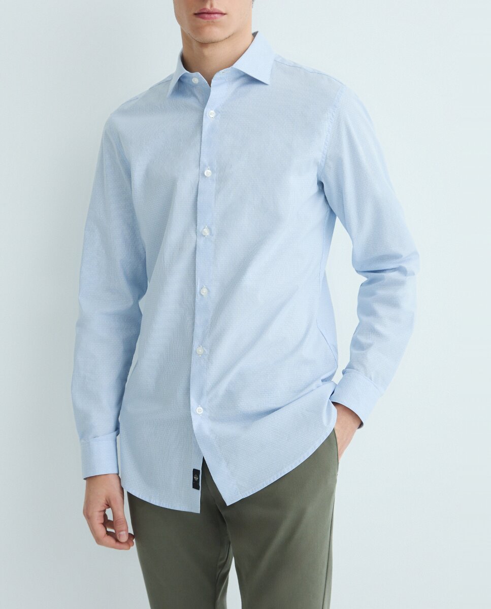 Imagen 0 de Camisa de hombre de manga larga, slim fit.