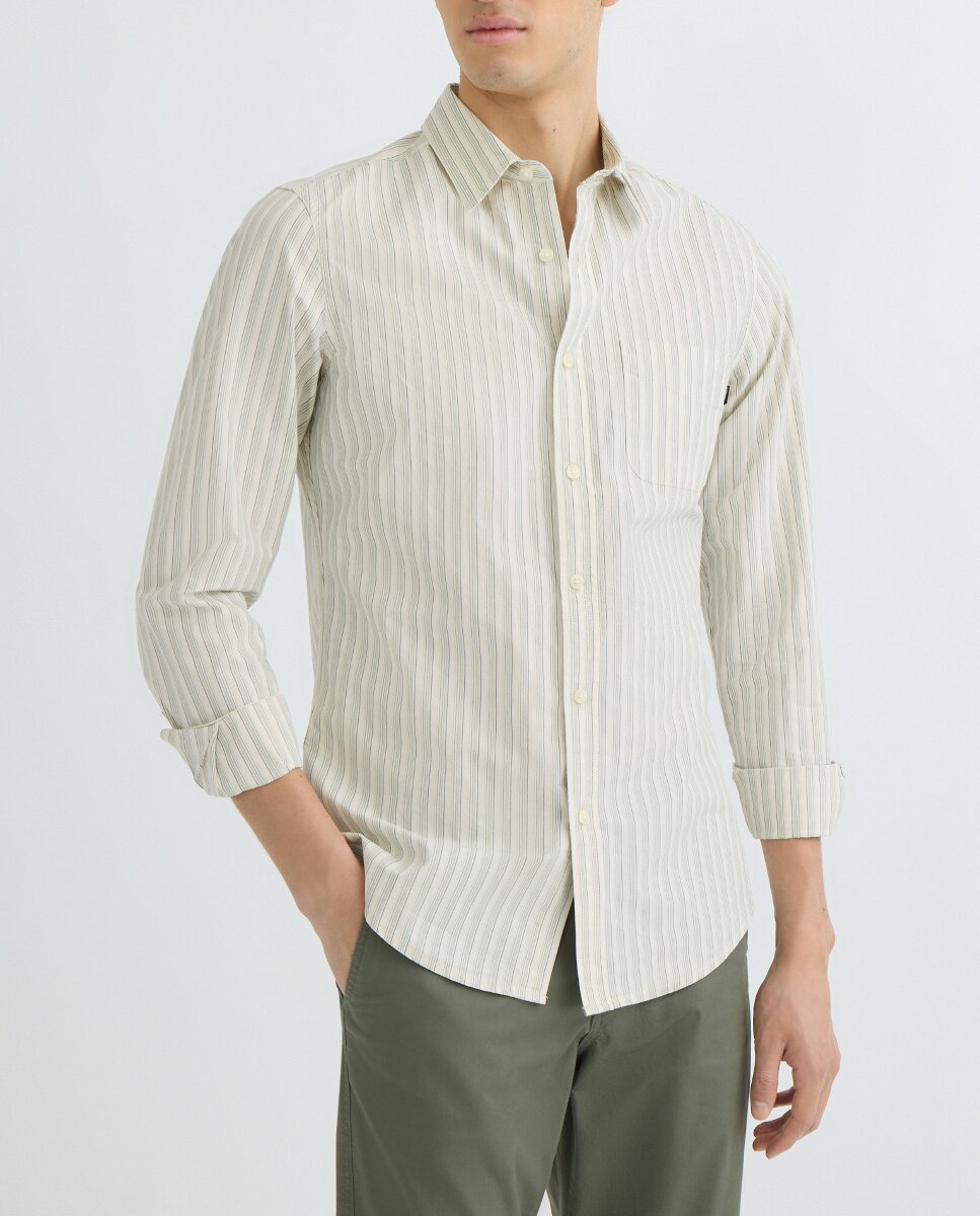 Imagen 0 de Camisa de hombre de manga larga, slim fit.