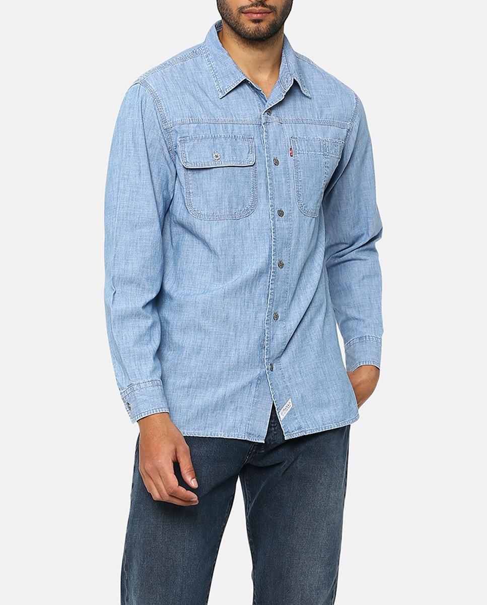 Imagen 0 de Camisa vaquera de algodón de hombre relaxed