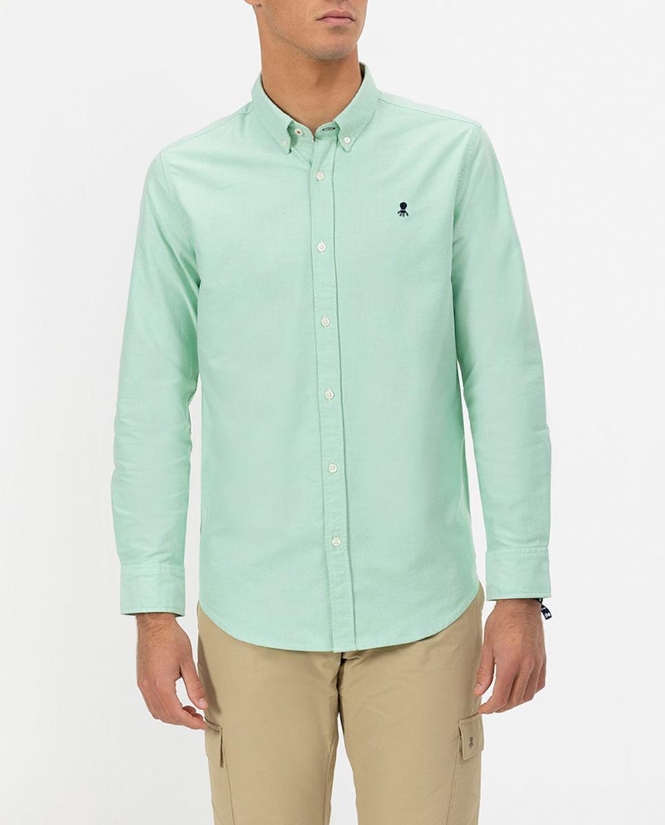 Imagen 0 de Camisa de hombre regular fit lisa de tejido oxford