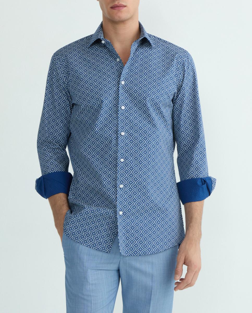 Imagen 0 de Camisa de hombre de manga larga de algodón