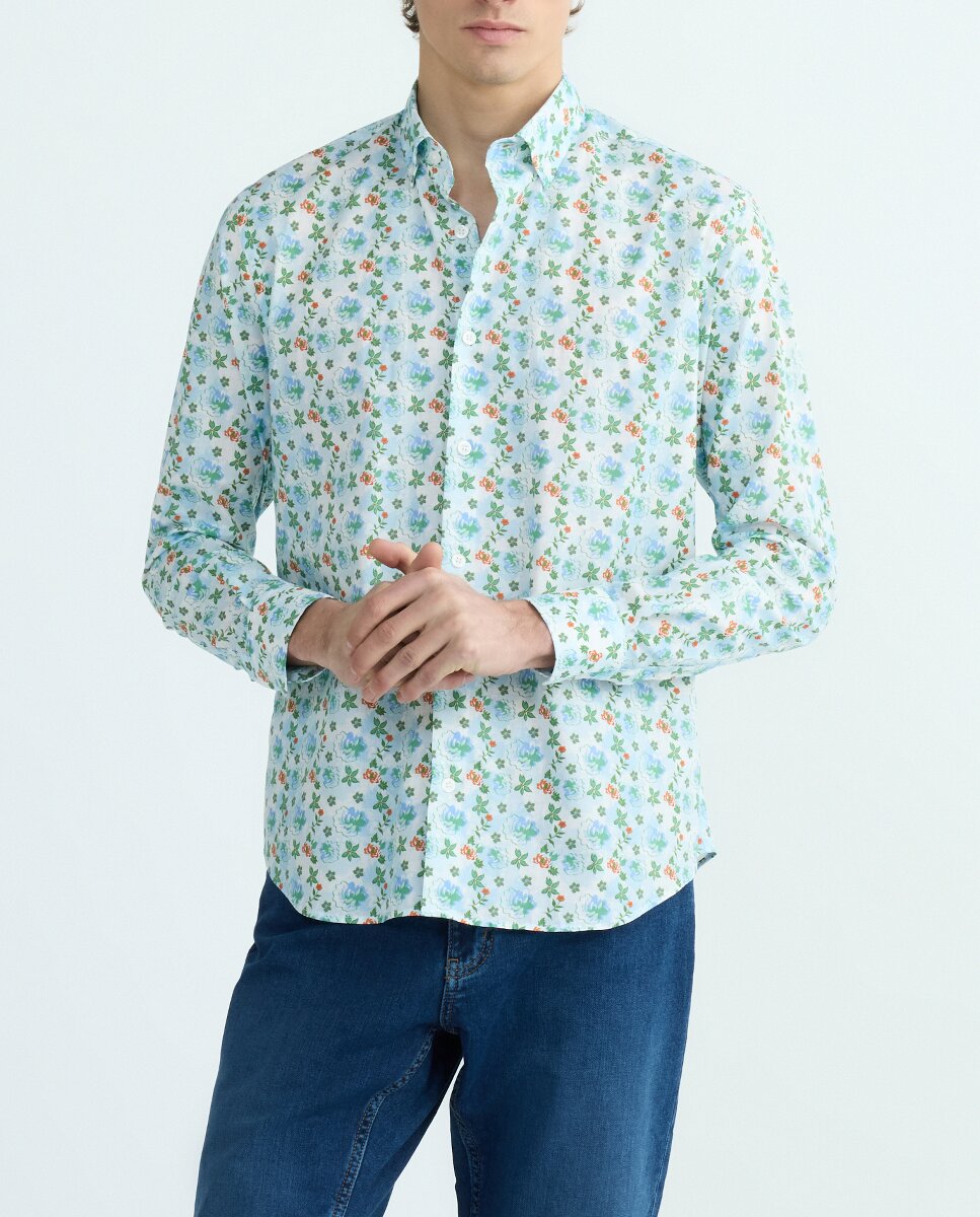 Imagen 0 de Camisa hombre regular en voiles flores