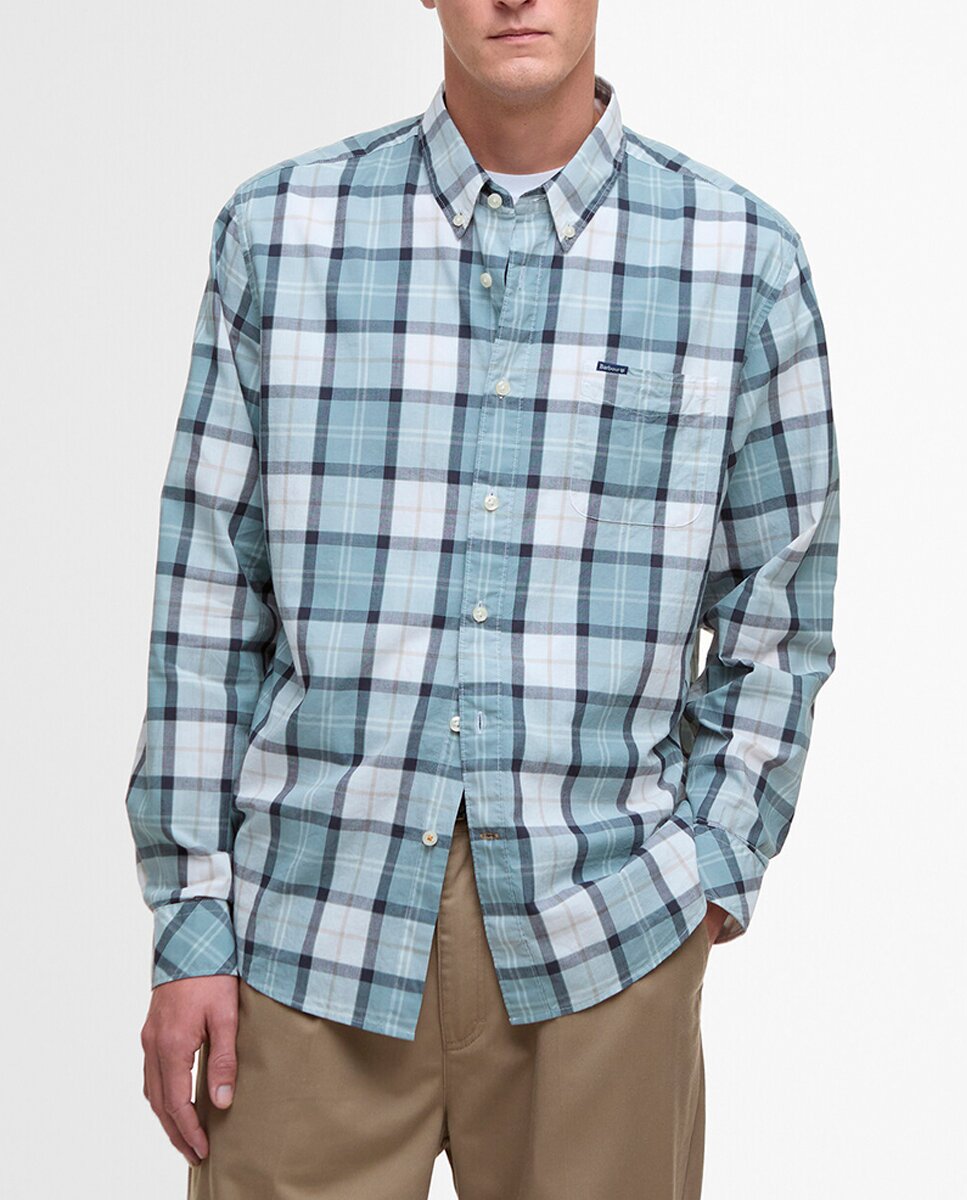 Imagen 0 de Camisa de hombre de manga larga y estampada de cuadros