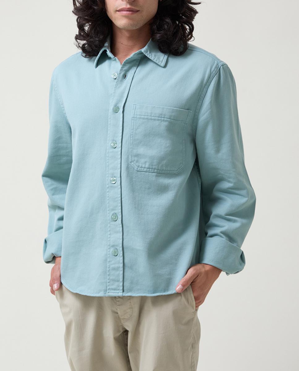 Imagen 0 de Sobrecamisa de hombre de manga larga de sarga