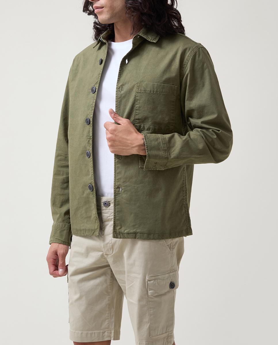 Imagen 0 de Sobrecamisa de hombre de manga larga de sarga