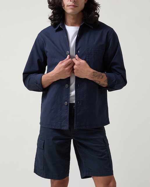 Imagen 0 de Sobrecamisa de hombre de manga larga de sarga