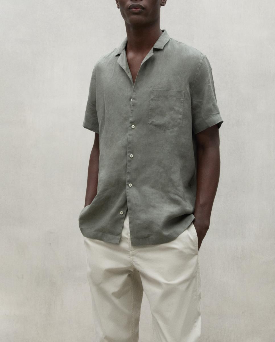 Imagen 0 de Camisa hombre lino manga corta