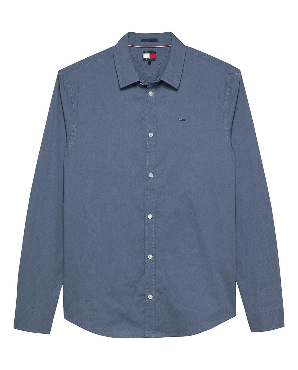Imagen 0 de Camisa de hombre slim fit con logo en pecho.