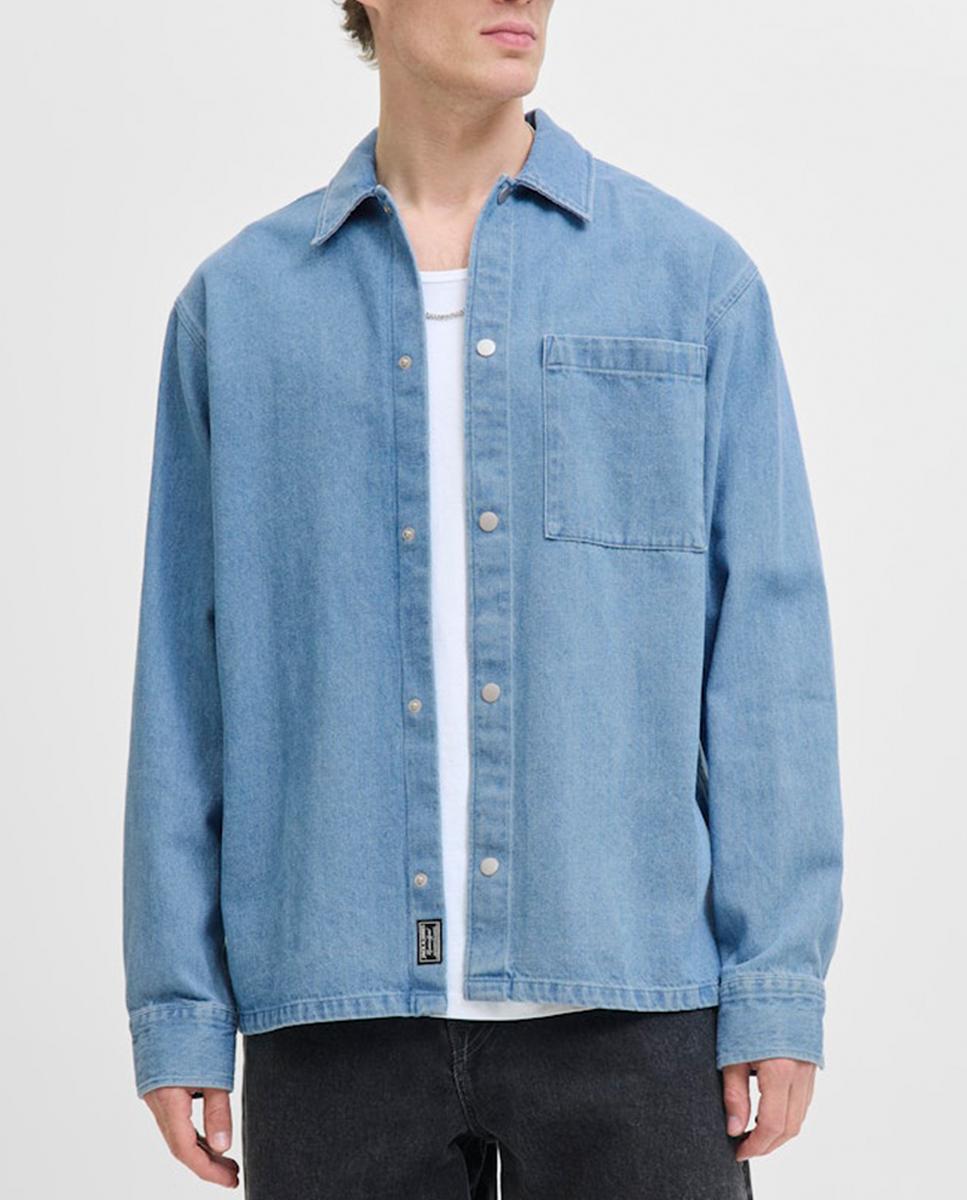 Imagen 0 de Sobrecamisa vaquera de hombre con bolsillo lateral