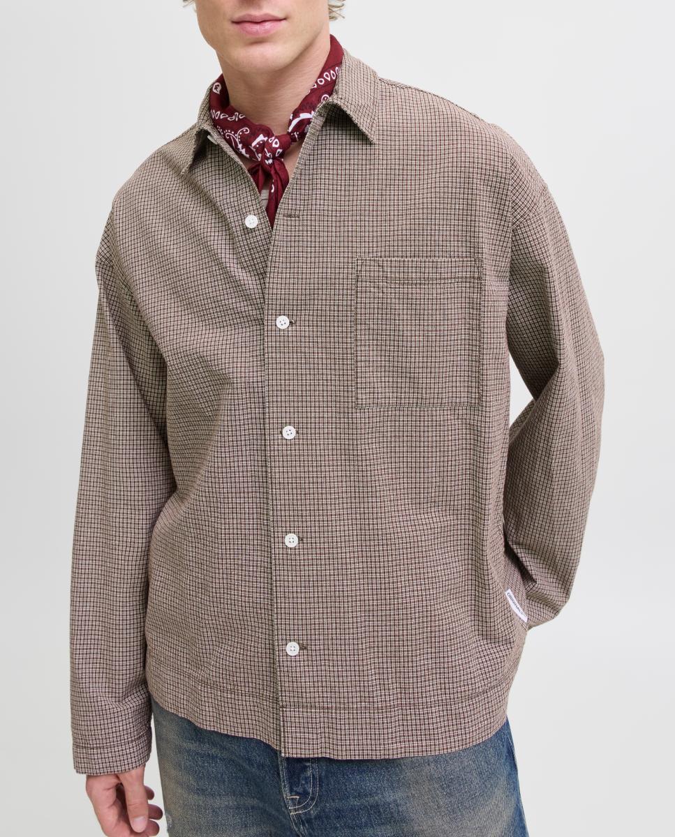 Imagen 0 de Sobrecamisa de hombre estampado a cuadros loose fit