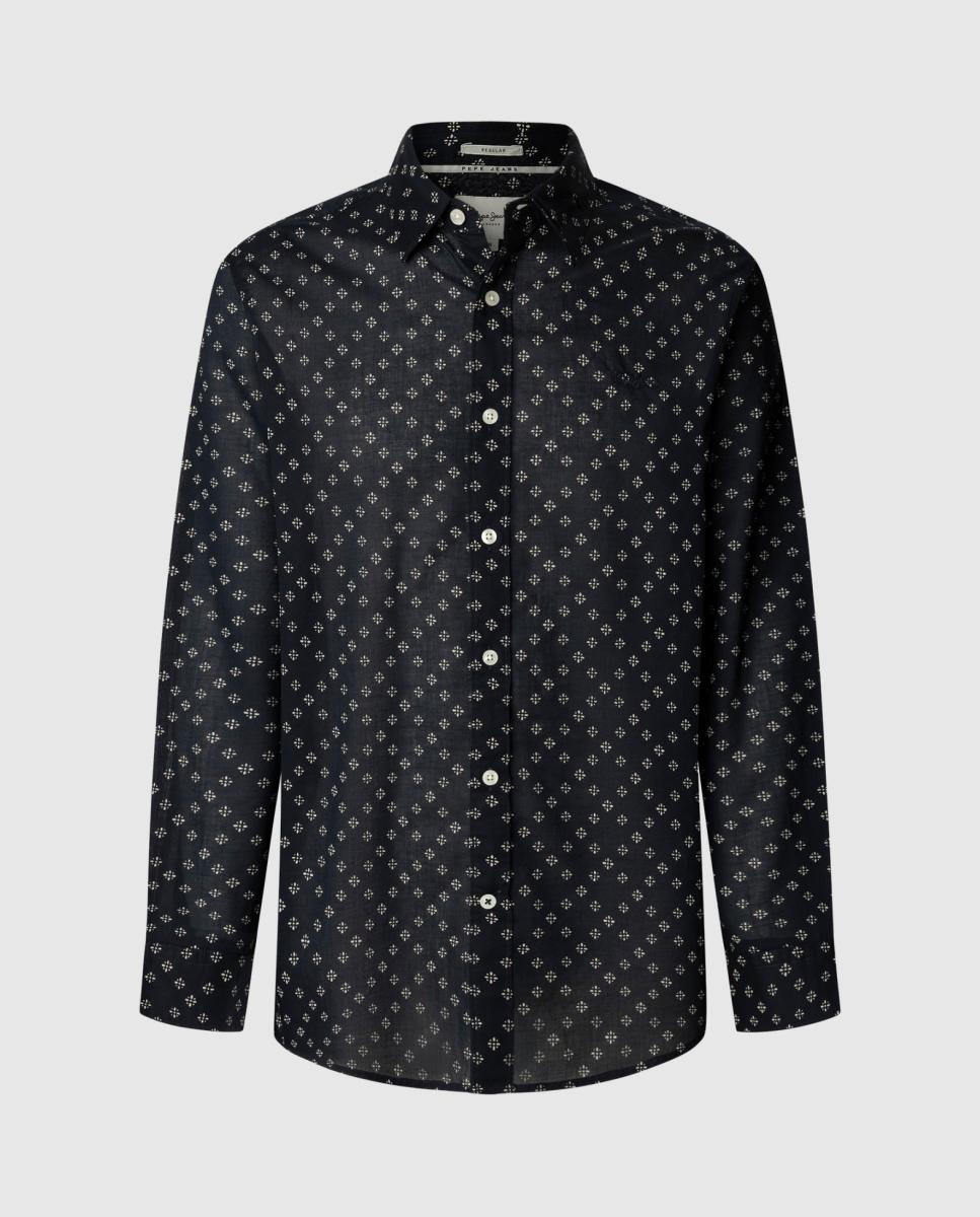 Imagen 0 de Camisa de hombre manga larga estampada