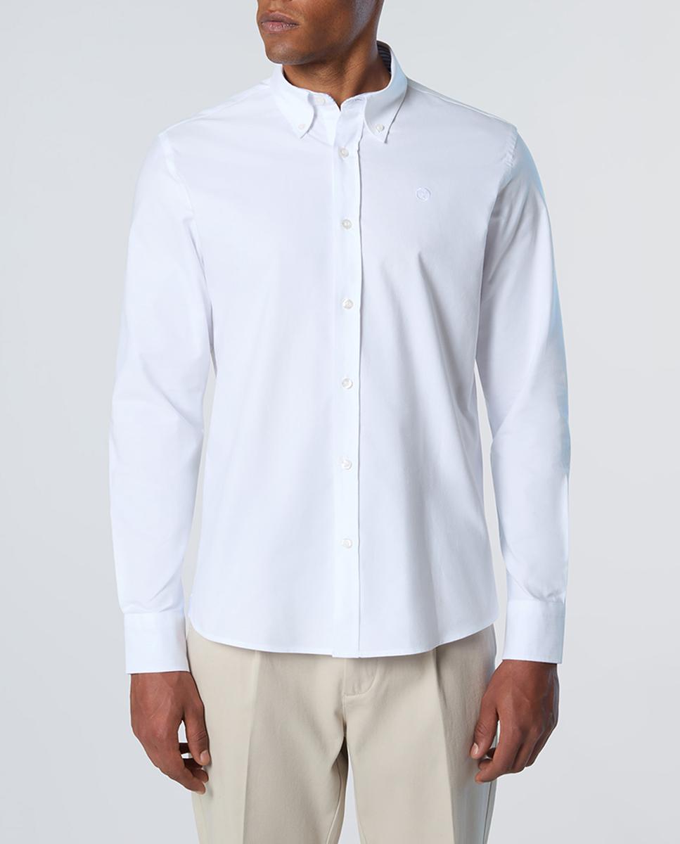 Imagen 0 de Camisa Oxford regular fit con logo bordado, cuello con botón y detalles interiores a rayas.
