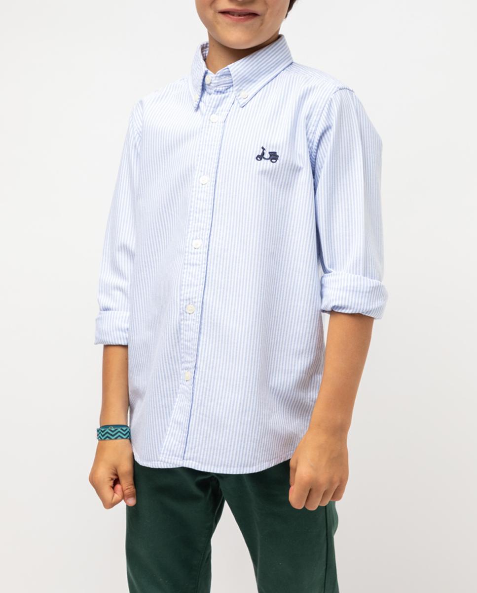 Imagen 0 de Camisa niño oxford rayas azules