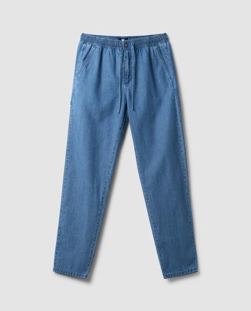 Imagen 0 de Pantalón jogger efecto denim de hombre