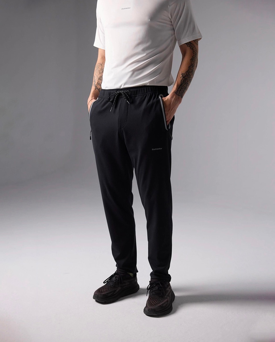 Imagen 0 de Pantalones deportivos fabricados con poliéster y elastano, de secado rápido, transpirable y UV50 de hombre