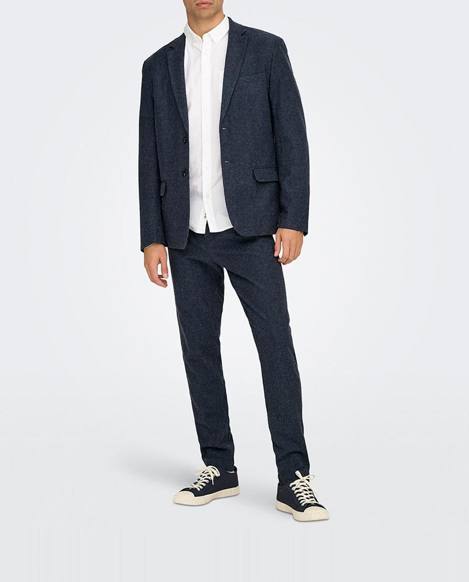 Imagen 0 de Pantalón de hombre Slim fit Fabricado con Algodón y Lino