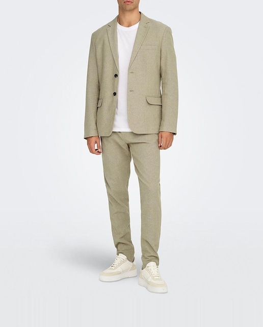 Imagen 0 de Pantalón de hombre Slim fit Fabricado con Algodón y Lino
