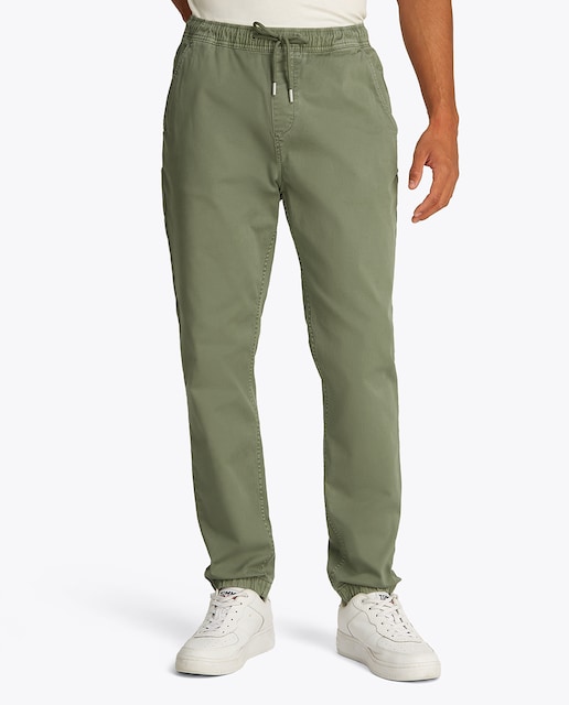 Imagen 0 de Pantalón chino de hombre con ajustes elásticos en la cintura y piernas