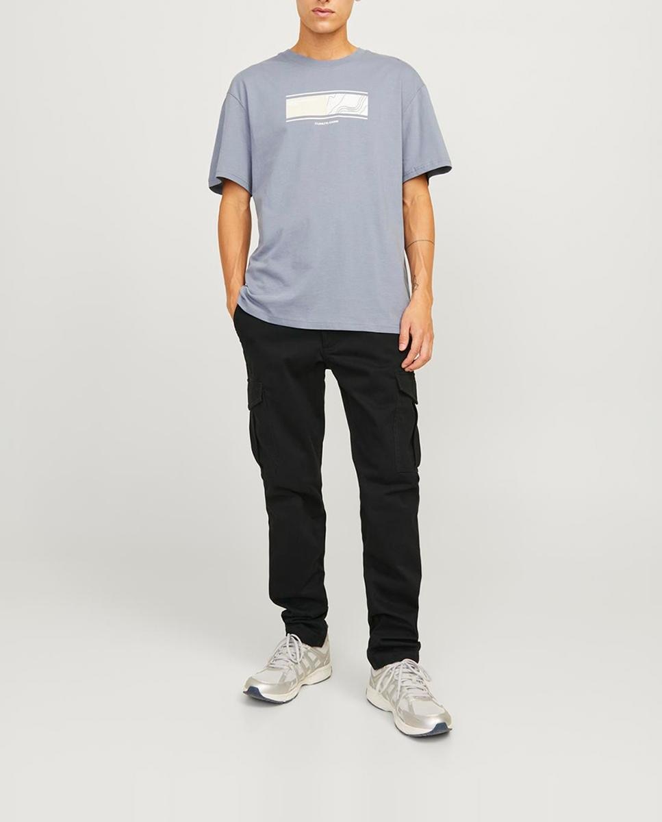 Imagen 0 de Pantalón cargo con bolsillos de corte slim para hombre
