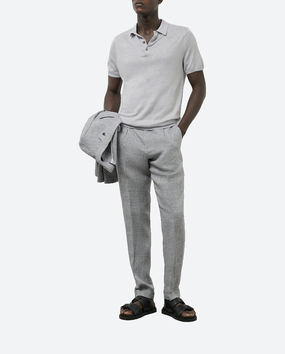 Imagen 0 de Pantalón pinzas de hombre regular fit de cuadros