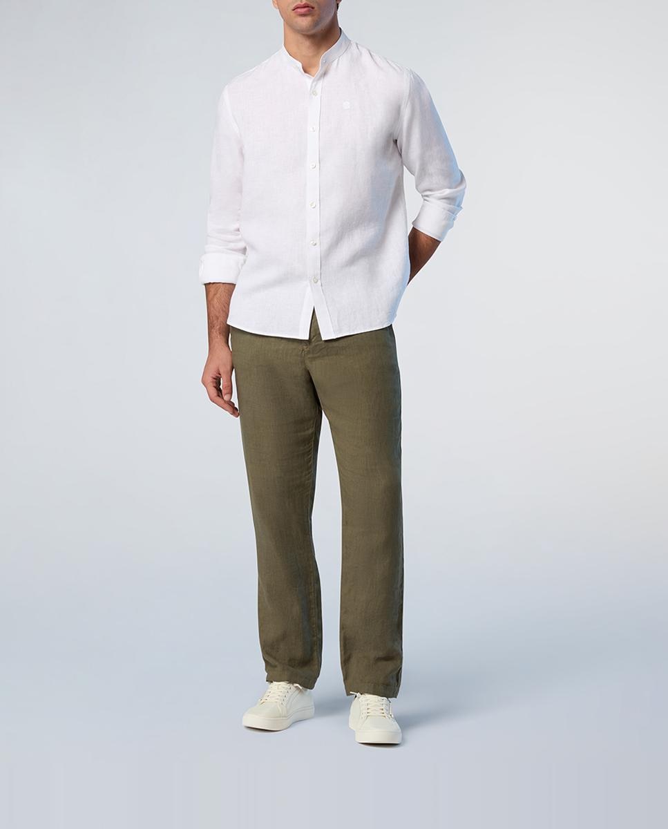Imagen 0 de Pantalón de hombre en lino con cintura elástica