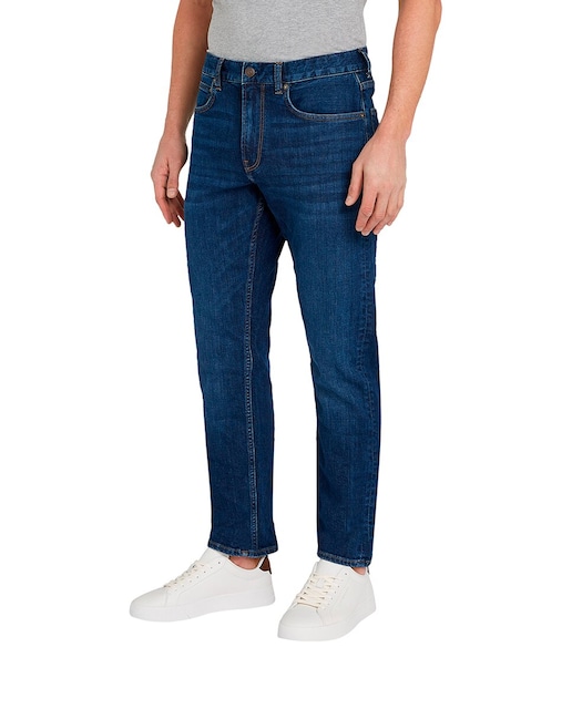 Imagen 0 de Pantalón vaquero de algodón y corte recto tallas grandes