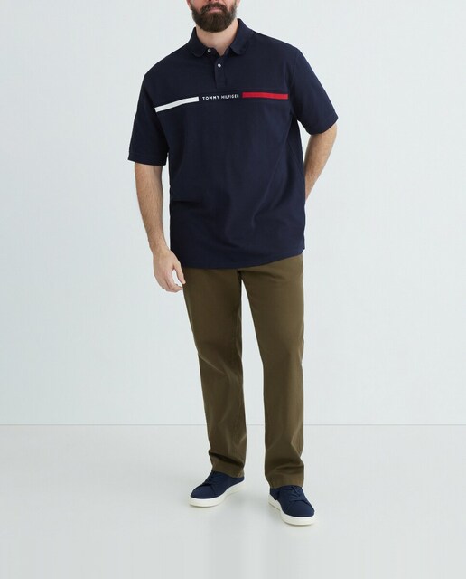 Imagen 0 de Pantalón chino de algodón con cintura elástica tallas grandes