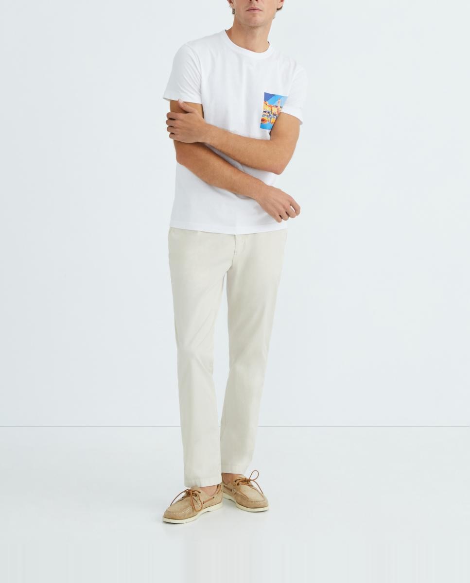 Imagen 0 de Pantalón chino de hombre con cinturilla elástica con cordón