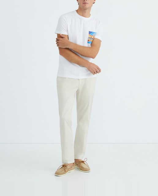 Imagen 0 de Pantalón chino de hombre con cinturilla elástica con cordón
