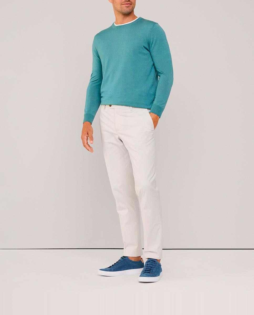 Imagen 0 de Pantalón de hombre classic fit con algodón elástico a rayas