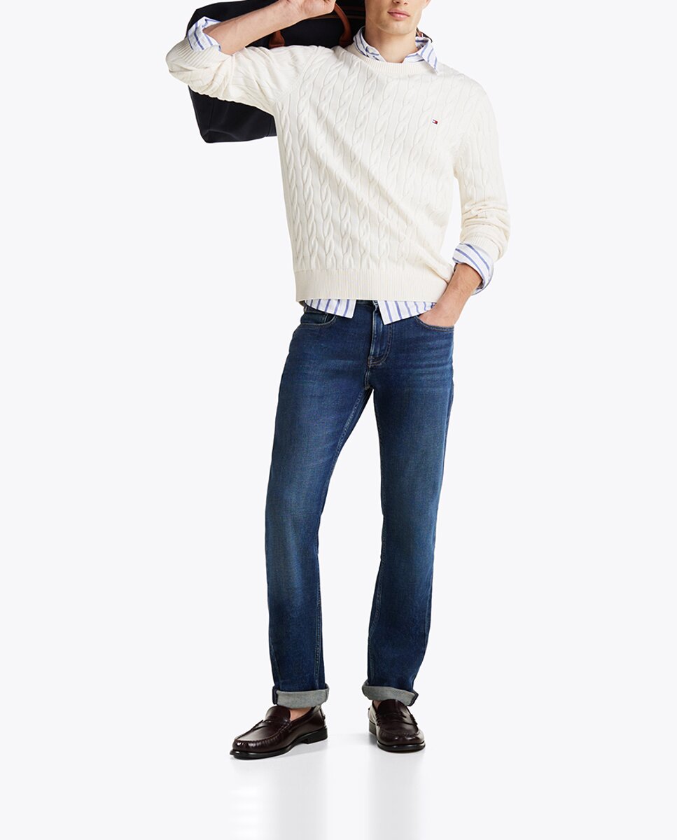 Imagen 0 de Pantalón vaquero de hombre de algodón y corte recto