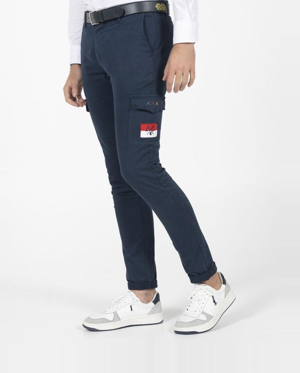 Imagen 0 de Pantalon cargo de hombre azul marino