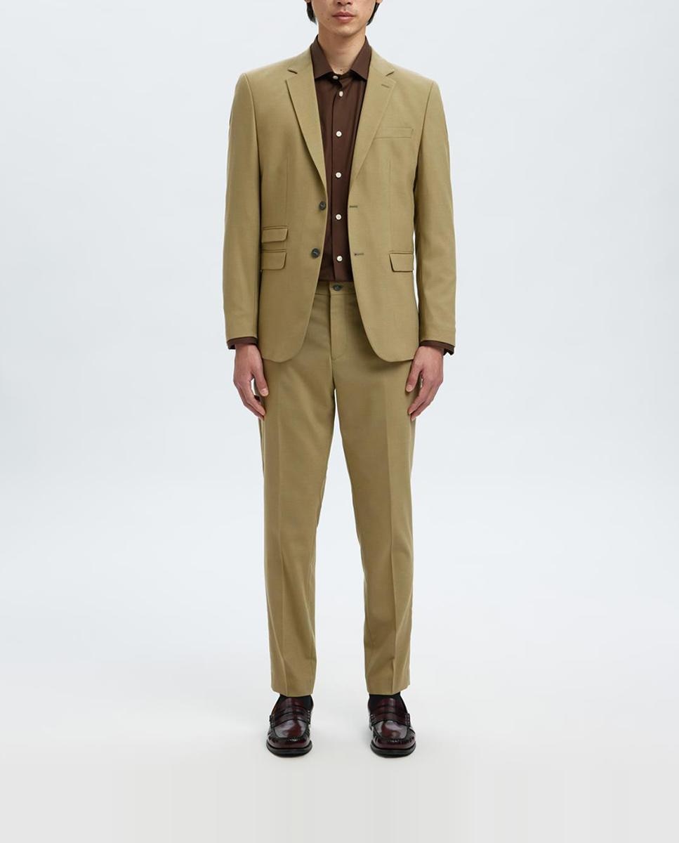 Imagen 0 de Pantalón de traje de hombre Slim Fit liso