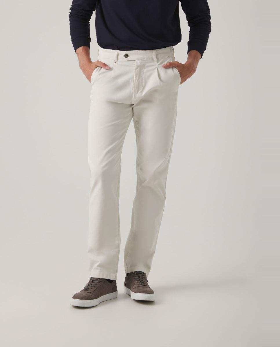 Imagen 0 de PANTALON STEVE CHINO REGULAR PINZA CRUDO