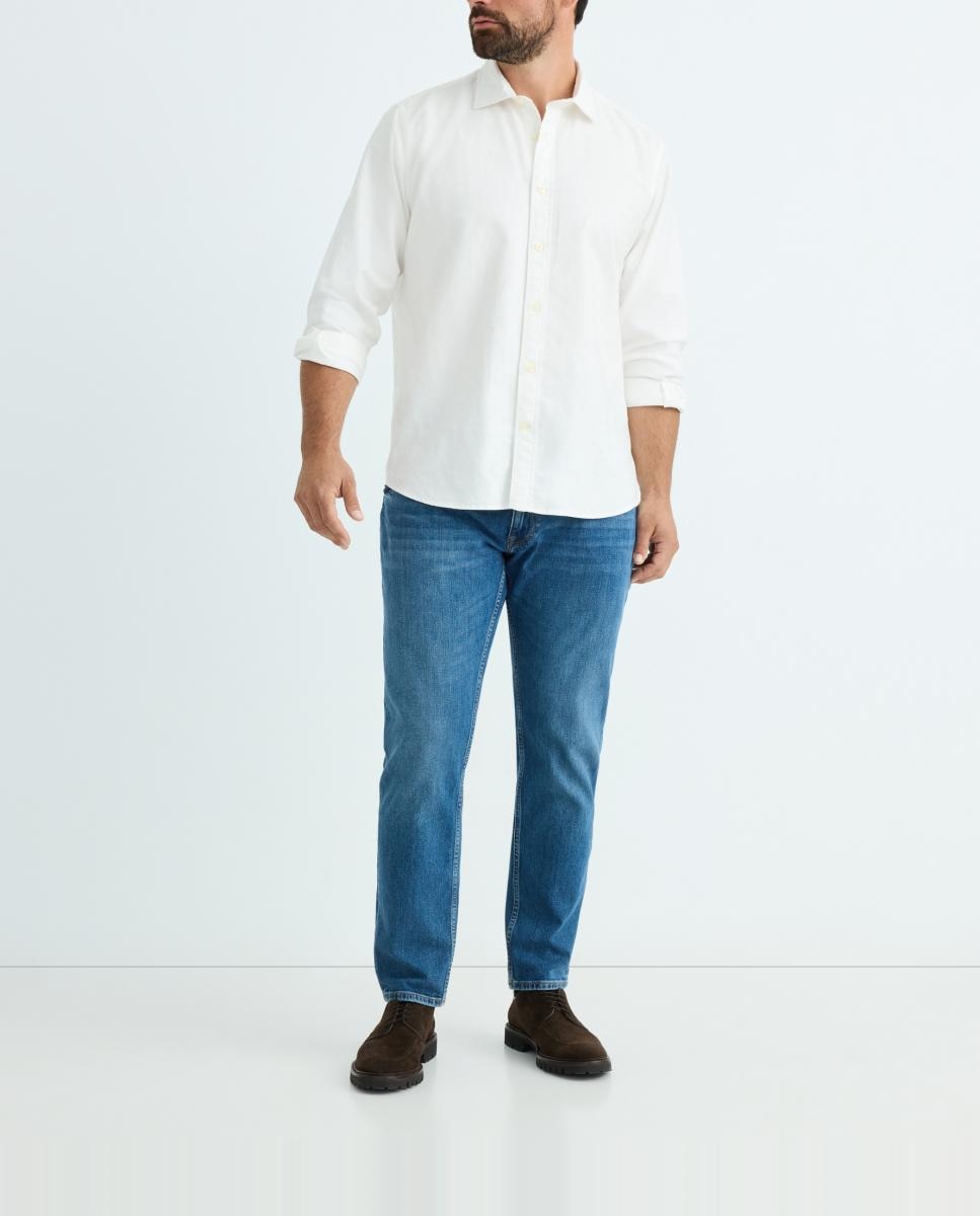Imagen 0 de Vaquero de hombre fit regular y lavado medio tallas grandes