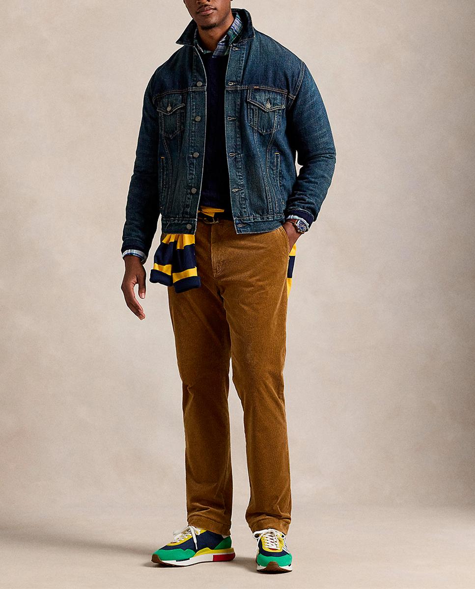 Imagen 0 de Pantalón de pana de hombre Straight Fit elásticos tallas grandes